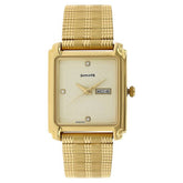Sonata Men's Watch Analog Champagne Dial With Gold Stainless Steel Band, 7053YM08